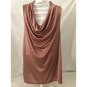Ann Taylor sleeveless blouse, size XL, mauve/pink